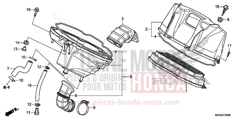 FILTRE A AIR de Integra 750 MAT ALPHA SILVER METALLIC (NHB73) 2018